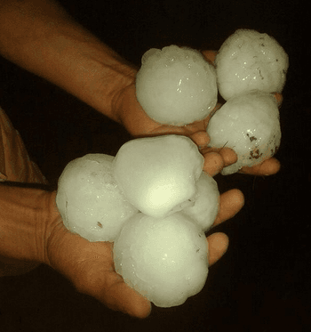 Image d'illustration pour Orage de grêle violent sur Essonne, Paris, Seine et Marne - énormes grêlons