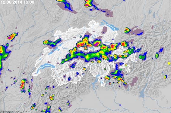 Image d'illustration pour Orage fort en Suisse - grêle et coulée de boue en Suisse Alémanique