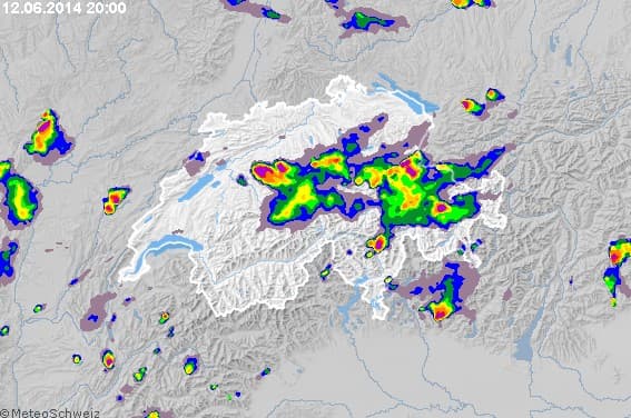 Image d'illustration pour Orage fort en Suisse - grêle et coulée de boue en Suisse Alémanique