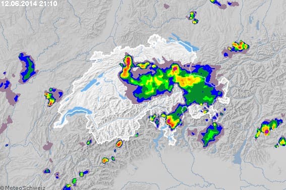 Image d'illustration pour Orage fort en Suisse - grêle et coulée de boue en Suisse Alémanique