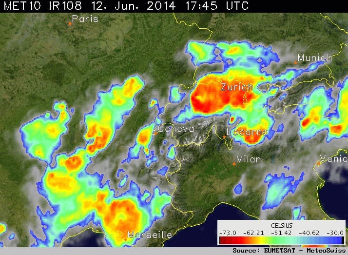 Image d'illustration pour Orage fort en Suisse - grêle et coulée de boue en Suisse Alémanique