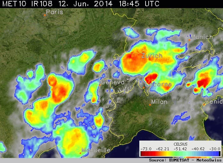 Image d'illustration pour Orage fort en Suisse - grêle et coulée de boue en Suisse Alémanique