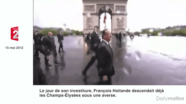 Image d'illustration pour Pluie, grêle, foudre: la météo s'acharne sur le Président de la République