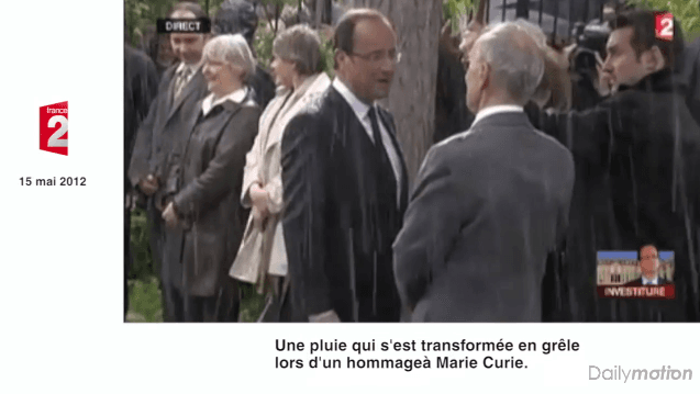 Image d'illustration pour Pluie, grêle, foudre: la météo s'acharne sur le Président de la République