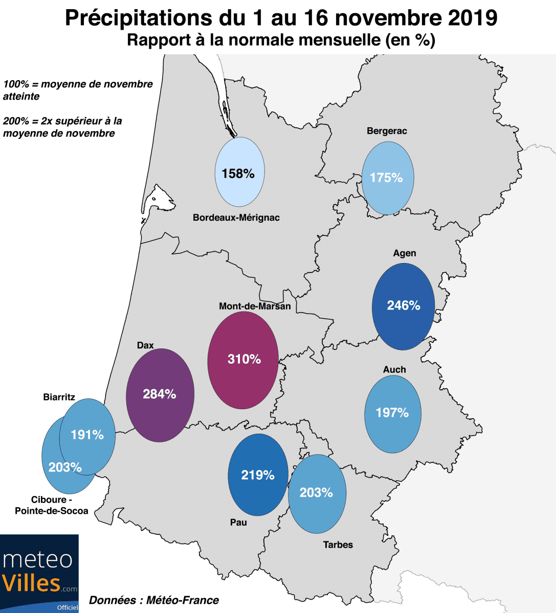 Image d'illustration pour Humidité : pluies abondantes sur la France, des records sur l'Aquitaine