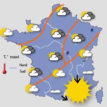 Beaucoup de soleil, surtout sur la moitié Nord !