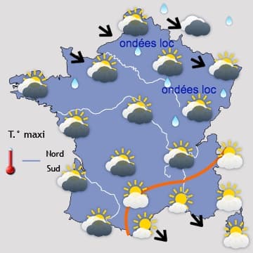 Fin de semaine assez fraîche avec quelques averses au nord