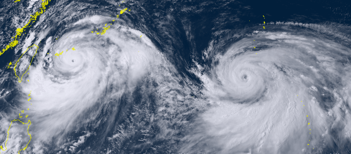 Image d'illustration pour Typhons Lekima et Krosa : l'océan Pacifique Nord-Ouest s'agite