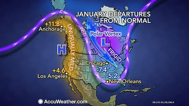 Image d'illustration pour Ecarts de température extrêmes en Amérique du Nord