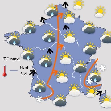 Frais et instable avant une amélioration au Nord