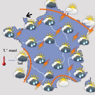 Persistance du risque d'orages jusqu'à dimanche