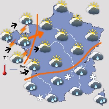 Retour d'un courant perturbé d'Ouest à partir de mardi