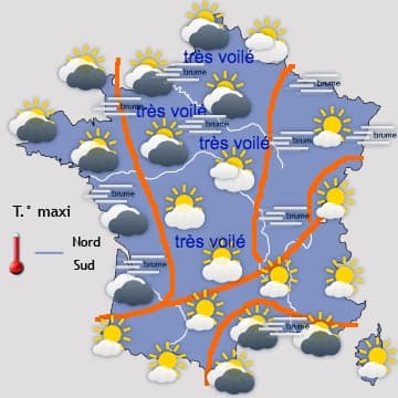 Souvent gris et calme mais légèreent moins froid au Nord